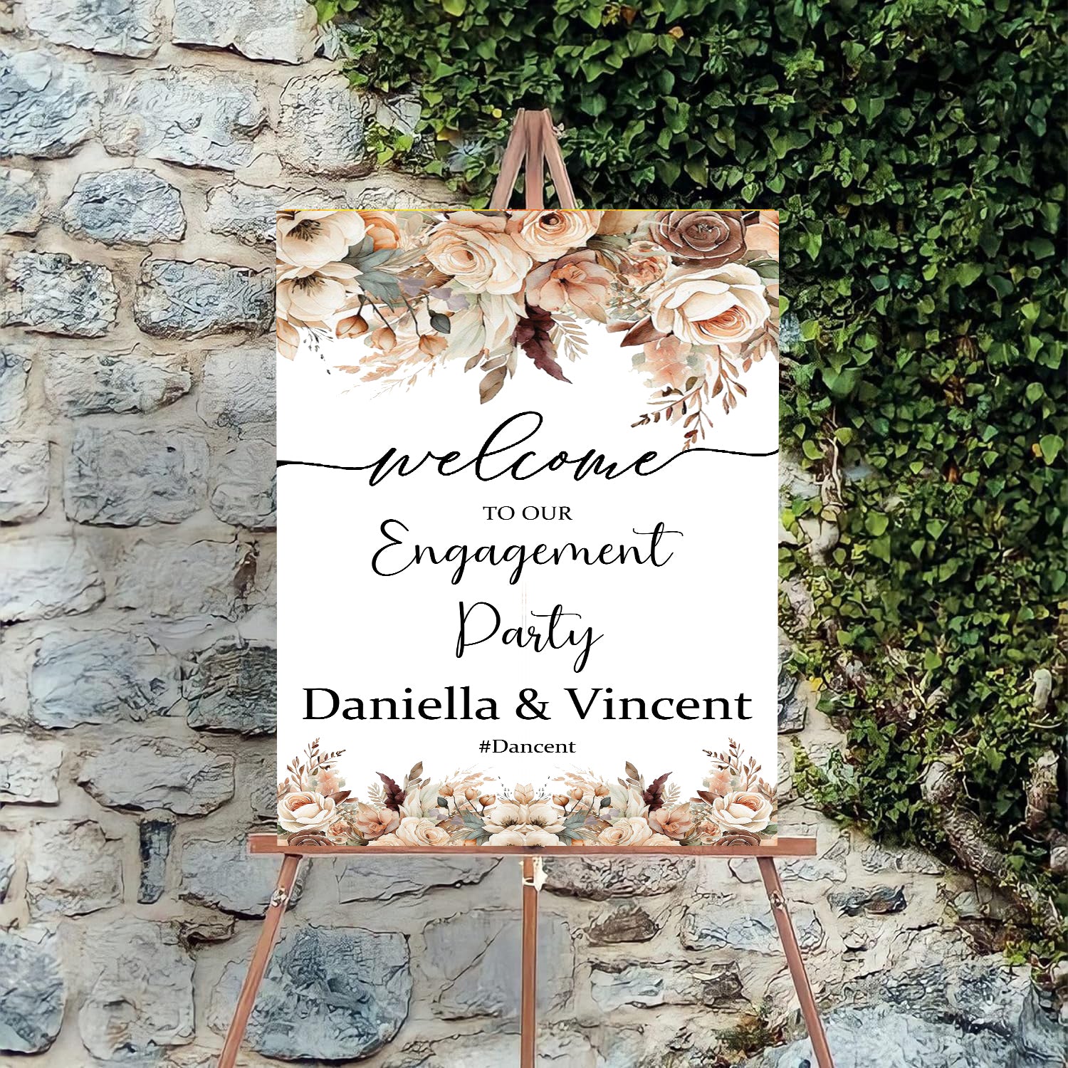 Engagement Party Welcome Board for Decoration
