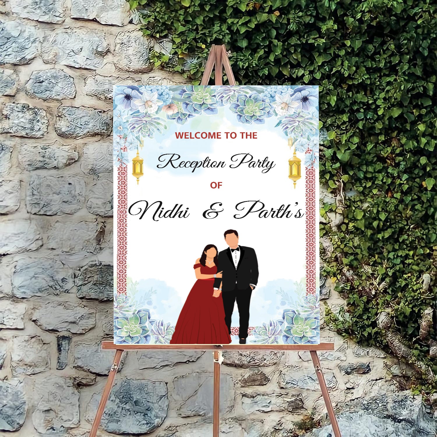 Reception Party Signage or Welcome Board for Decoration