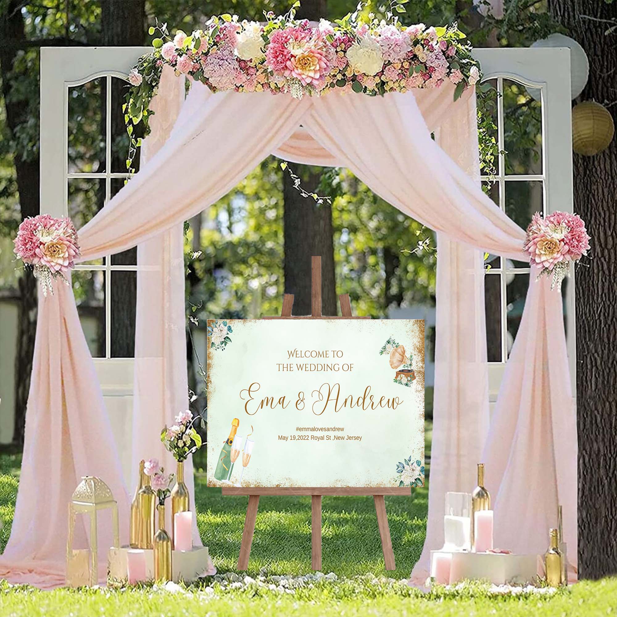 Wedding Welcome Sign Board for Decoration