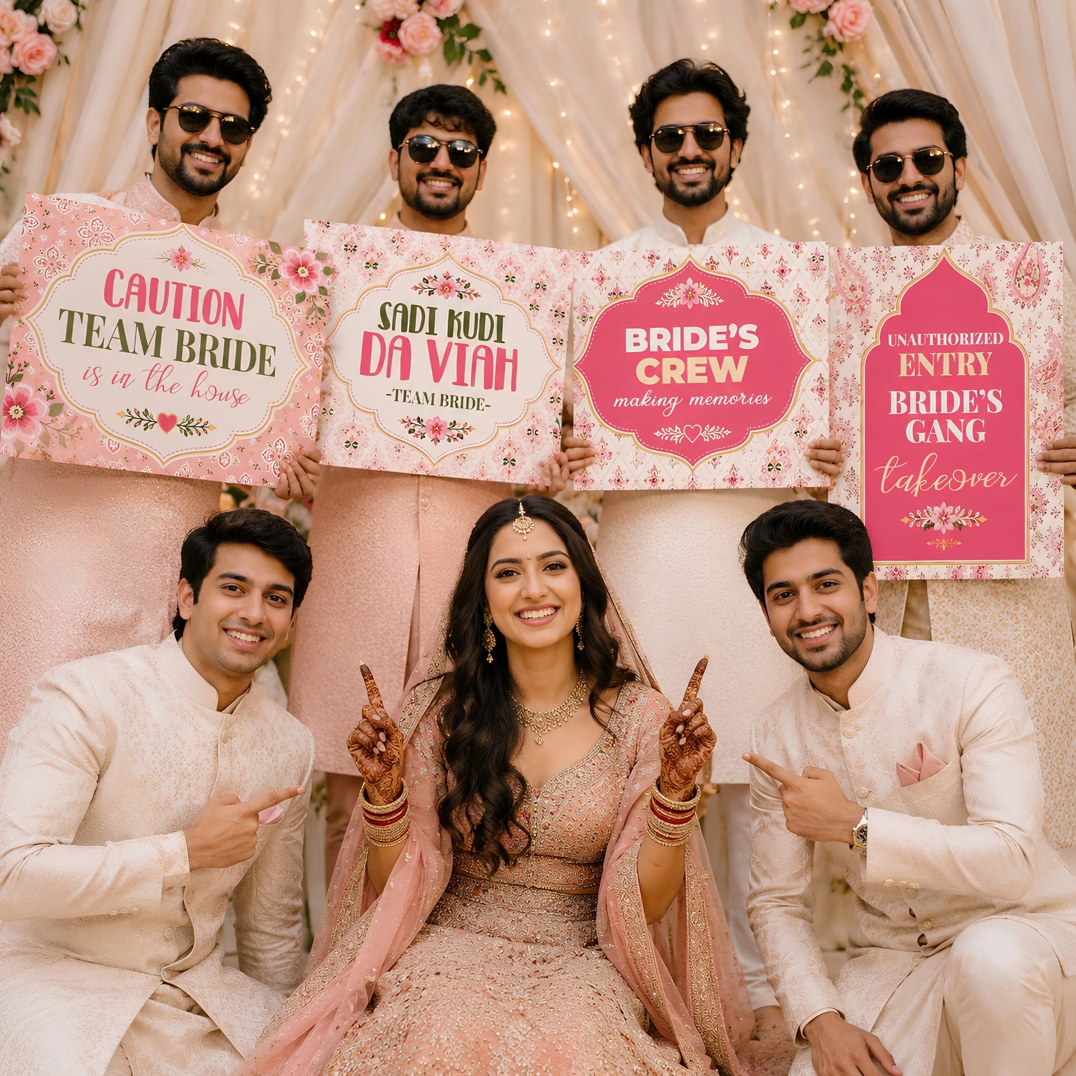 Team Bride Signs / Pujnabi Jaggo Crasher Wedding Sign