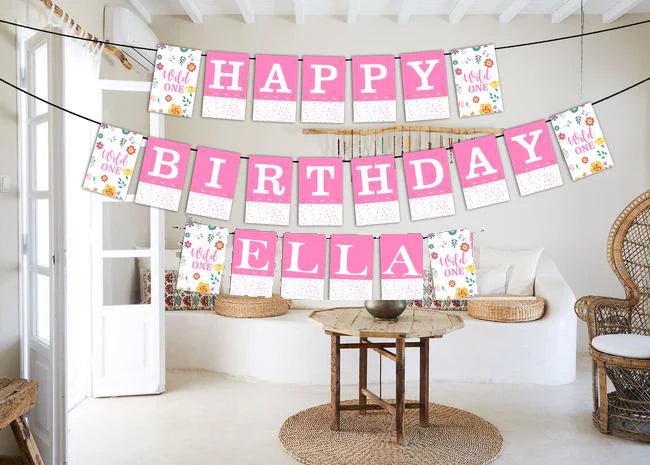 Wild One Theme  Birthday Party Banner for Decoration