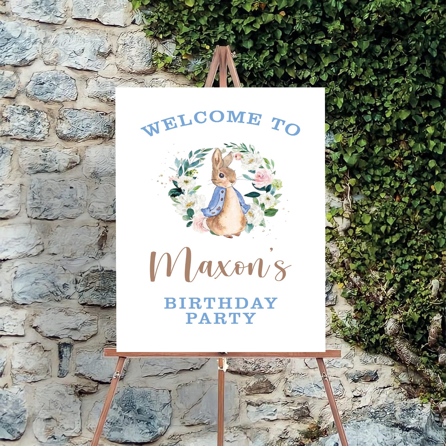 Bunny Theme Birthday Party Yard Sign/Welcome Board
