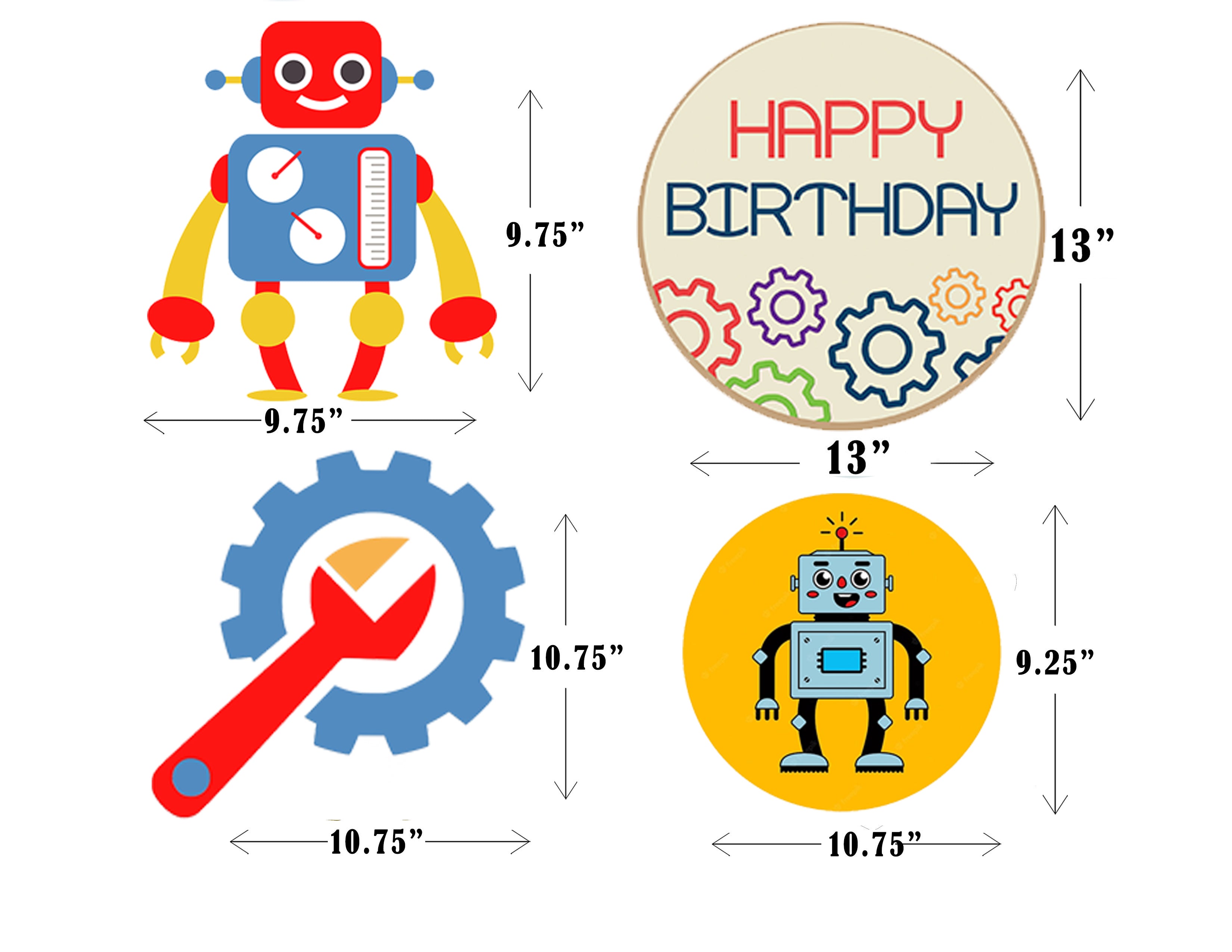 Robot Theme Birthday Party Theme Hanging Set for Decoration