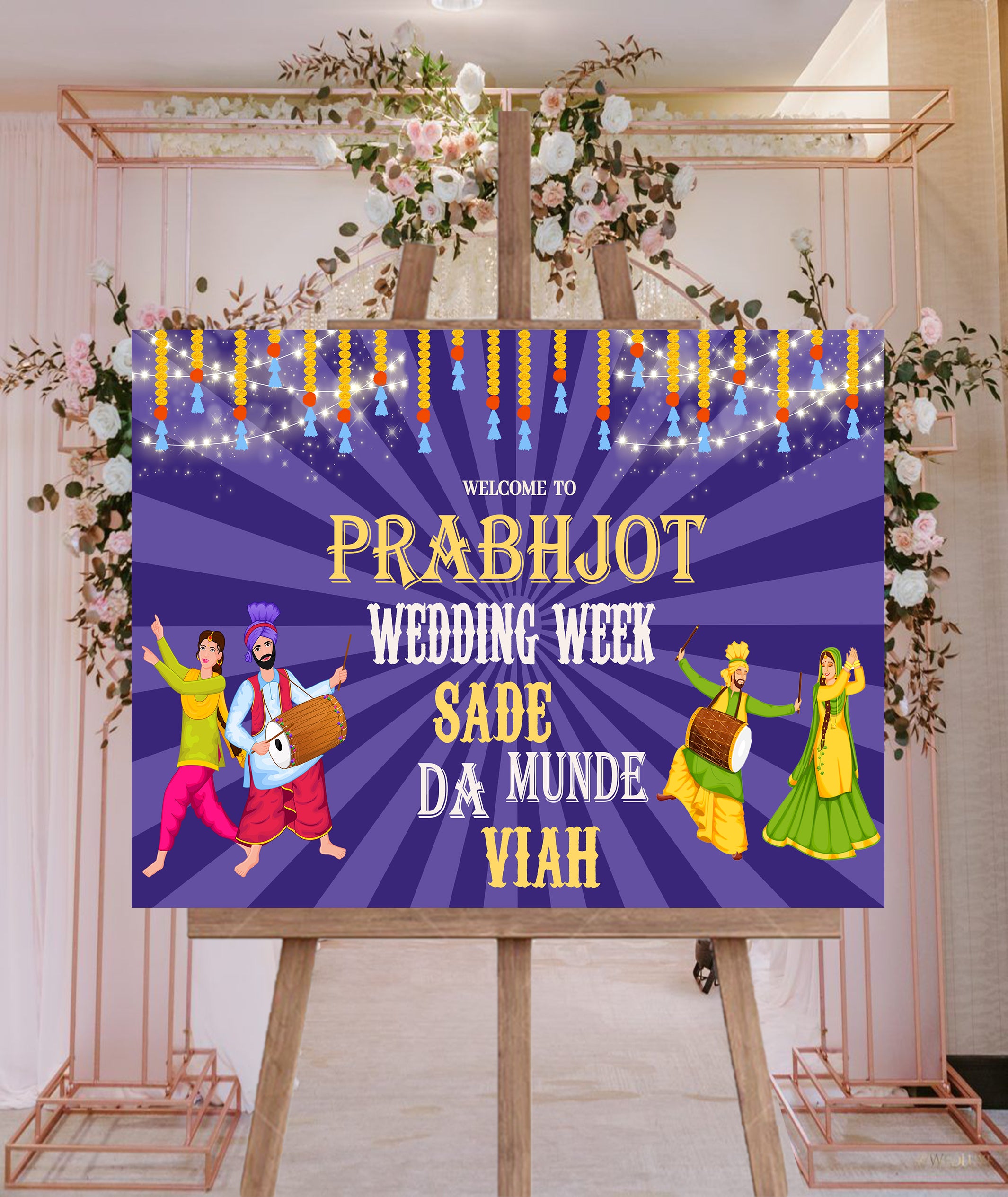 Indian Wedding Ceremony /Welcome Board for Decoration