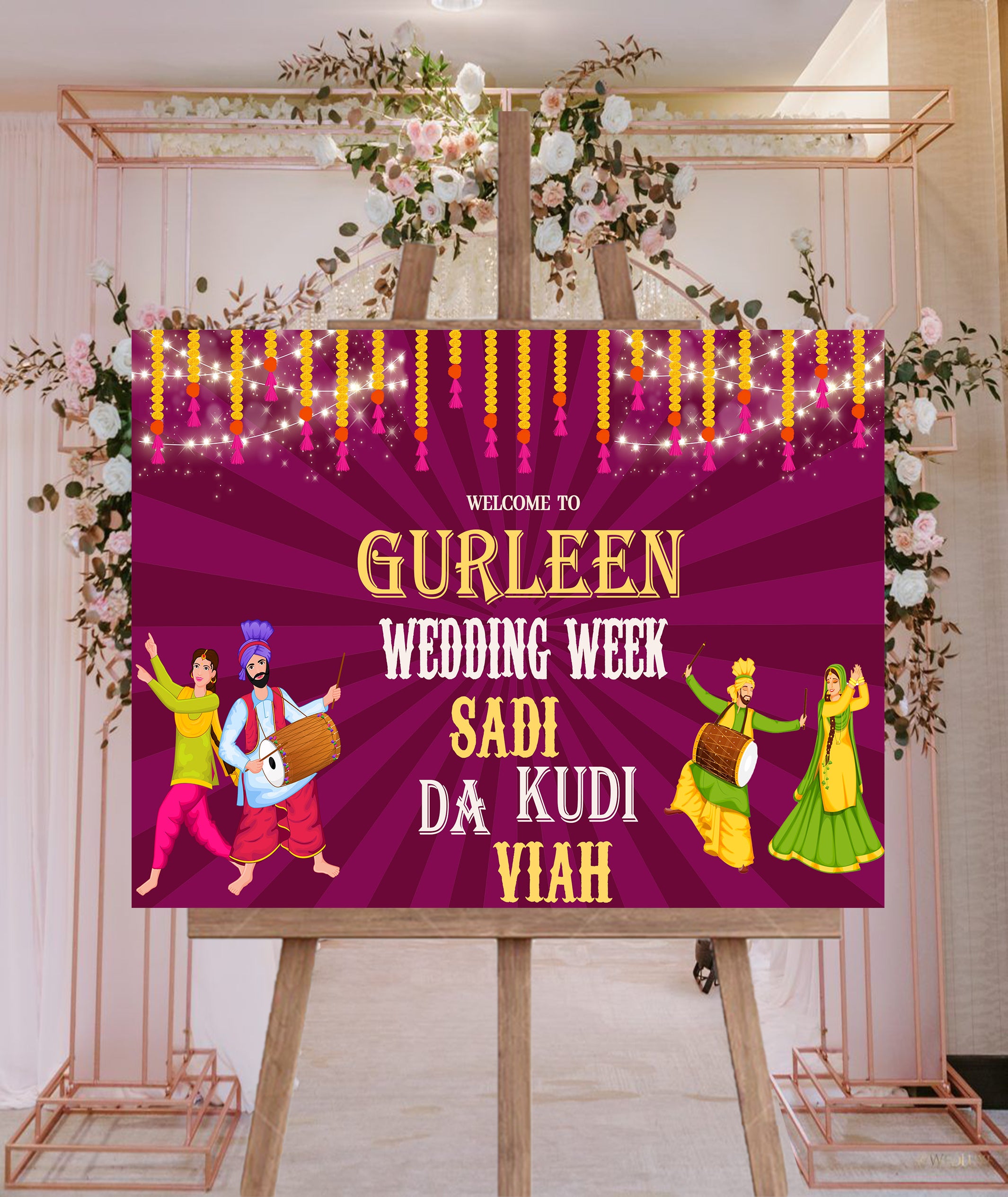 Indian Wedding Ceremony /Welcome Board for Decoration