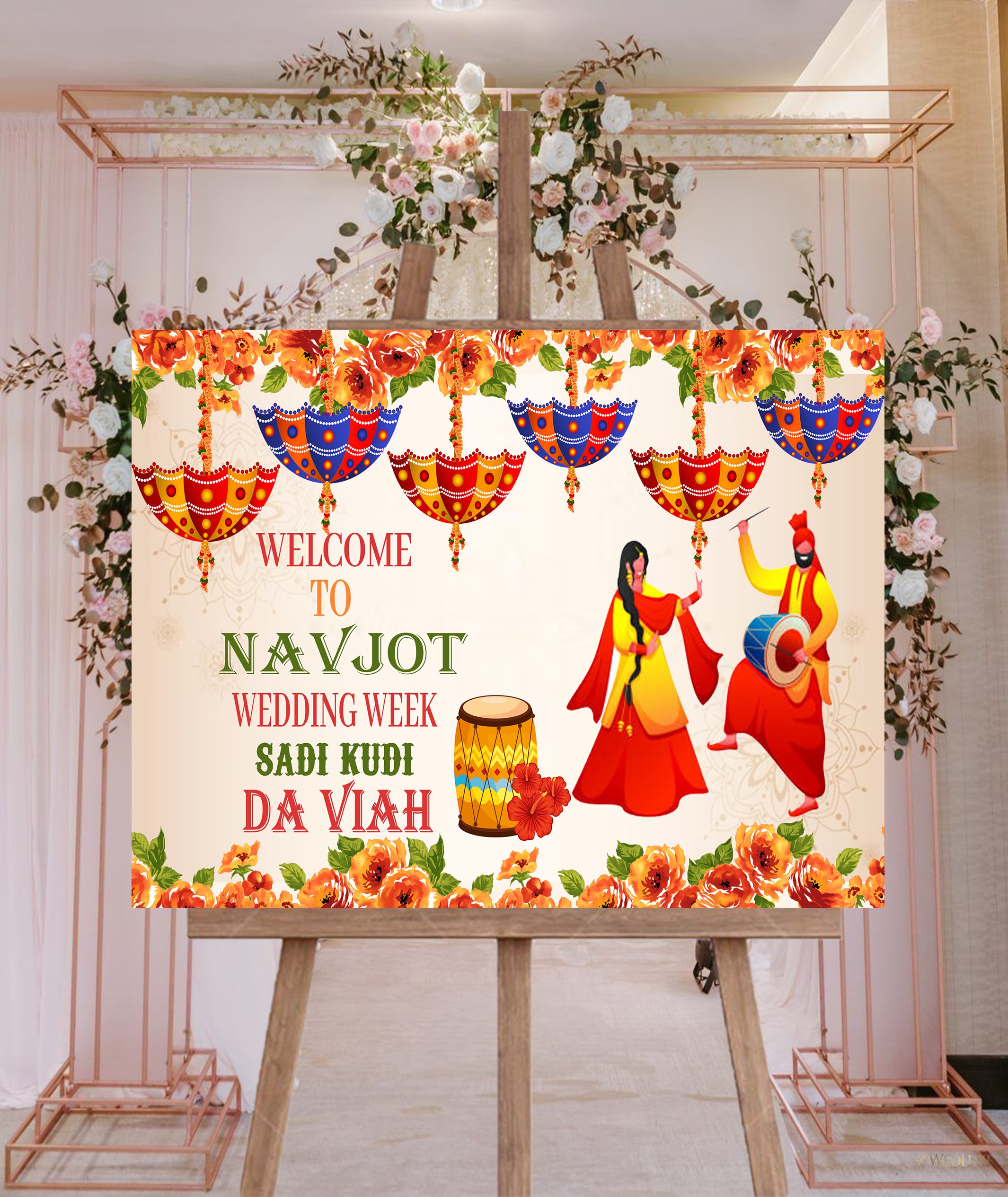 Indian Wedding Ceremony /Welcome Board for Decoration