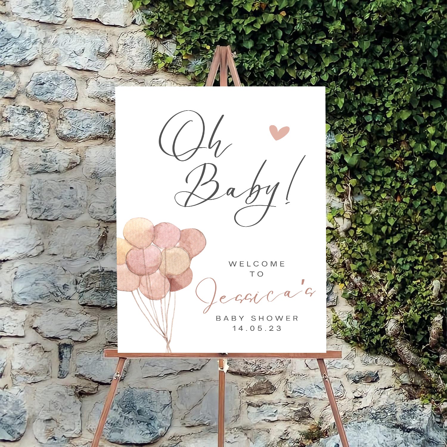 Baby Shower Welcome Board Sign for Decoration