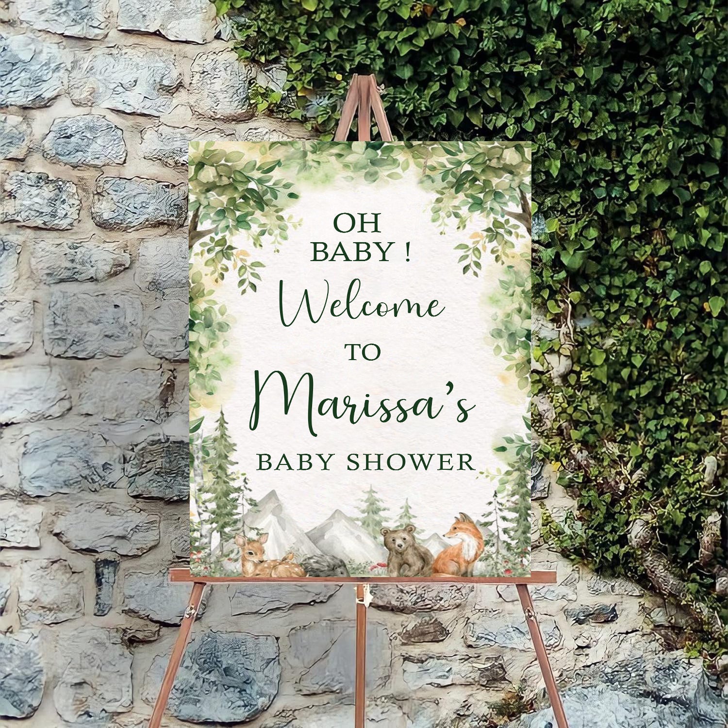 Baby Shower Welcome Board Sign for Decoration