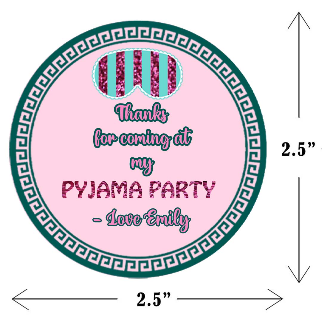 Pyjama Theme Birthday Party Thank You Tags/Return Gift tags