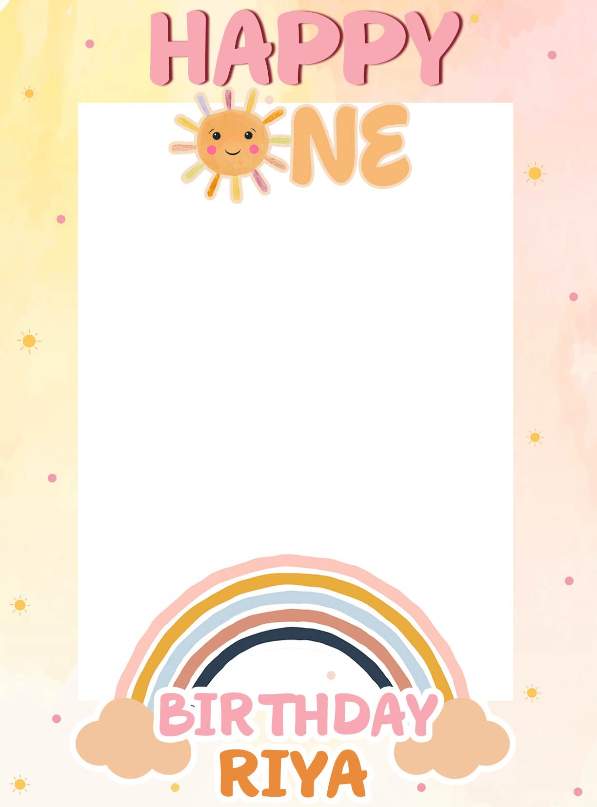 First Trip Around The Sun Birthday Party Selfie Photo Booth Frame