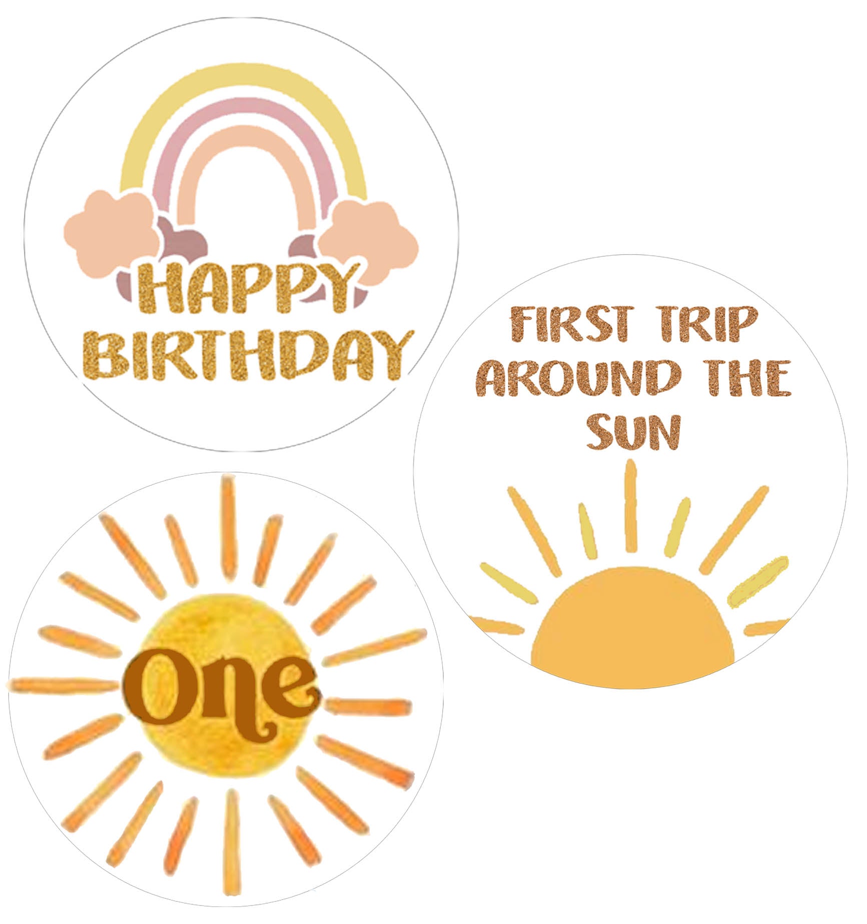 First Trip Around The Sun Birthday Party Paper Decorative Straws