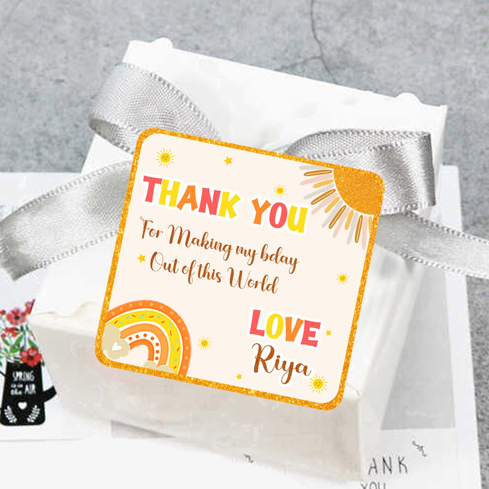 First Trip Around The Sun  Birthday Party Thank You Tags/Return Gift tags