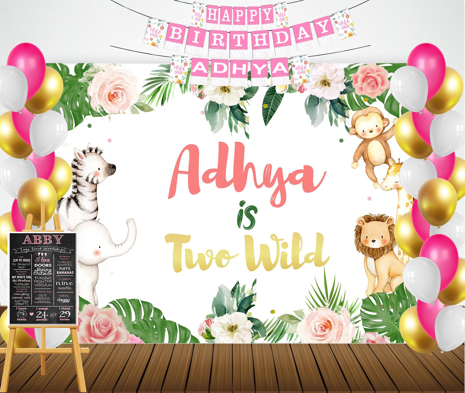 Wild One Theme Birthday Party Personalized Multi-Saver Combo.