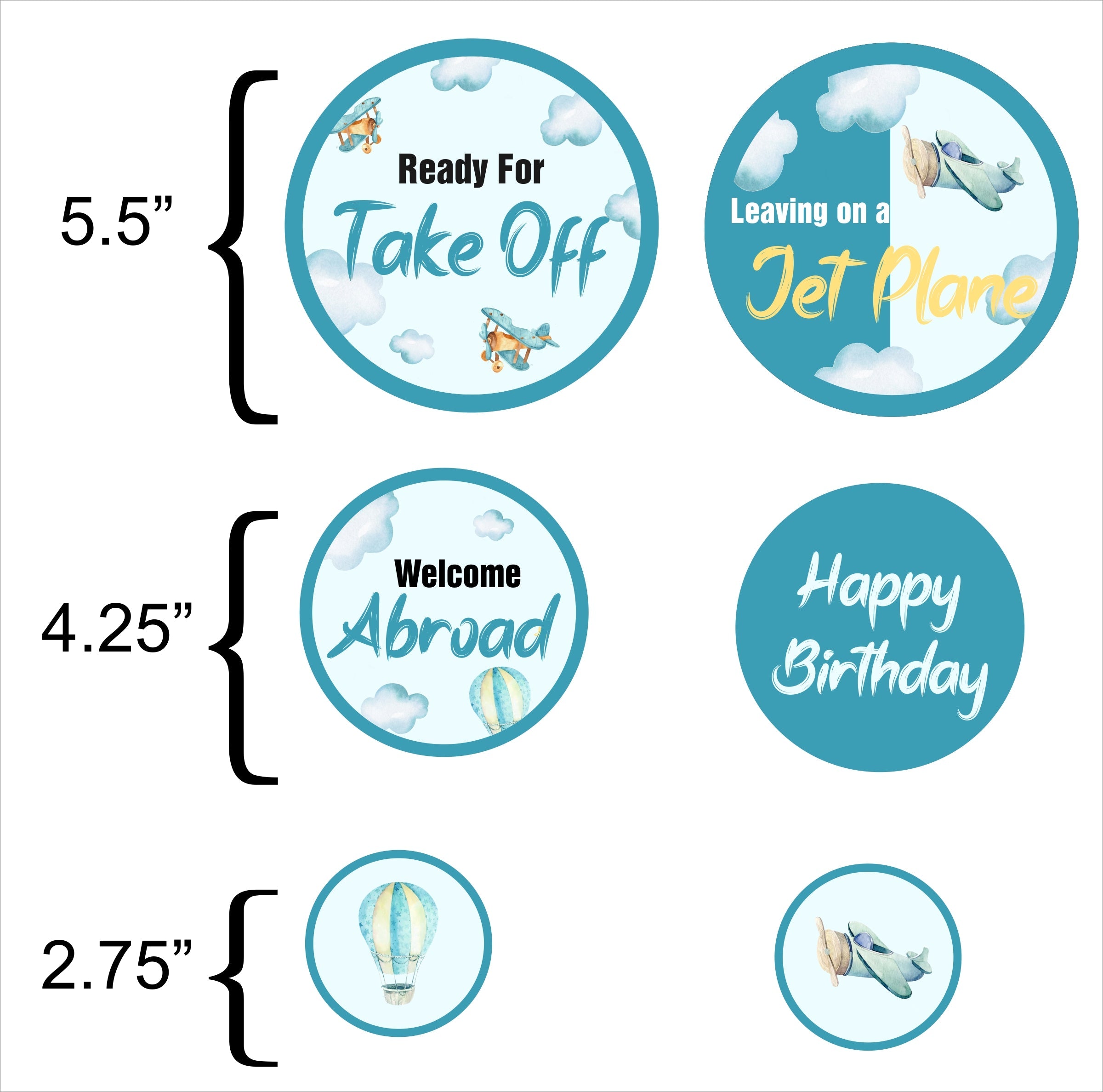 Air Plane Theme Birthday Party Table Confetti