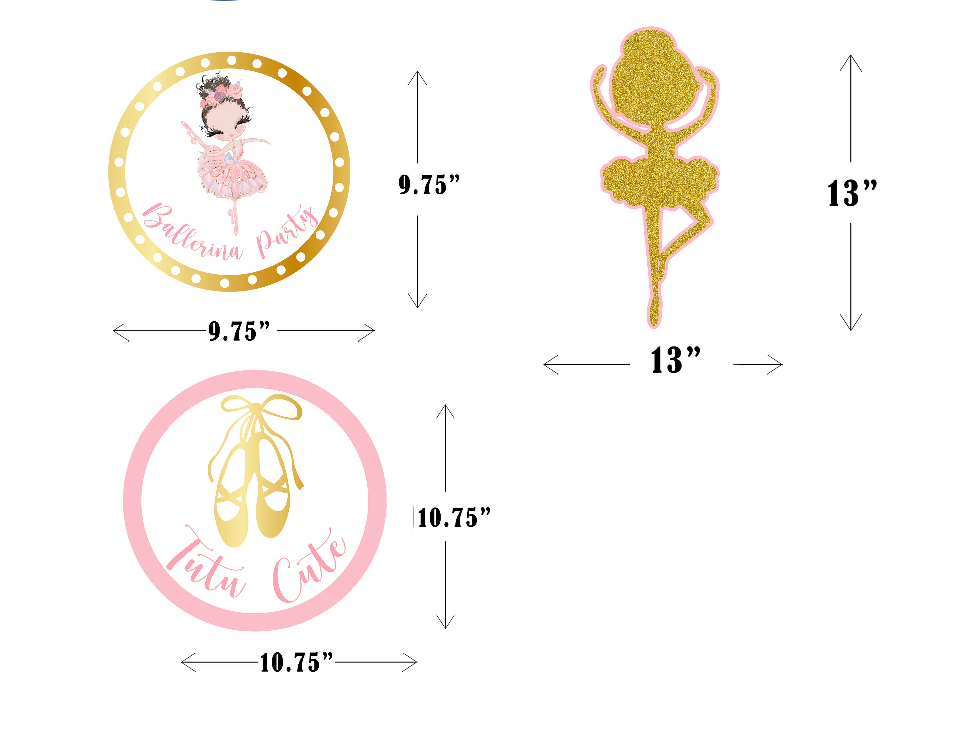 Ballerina Theme Birthday Party Theme Hanging Set for Decoration
