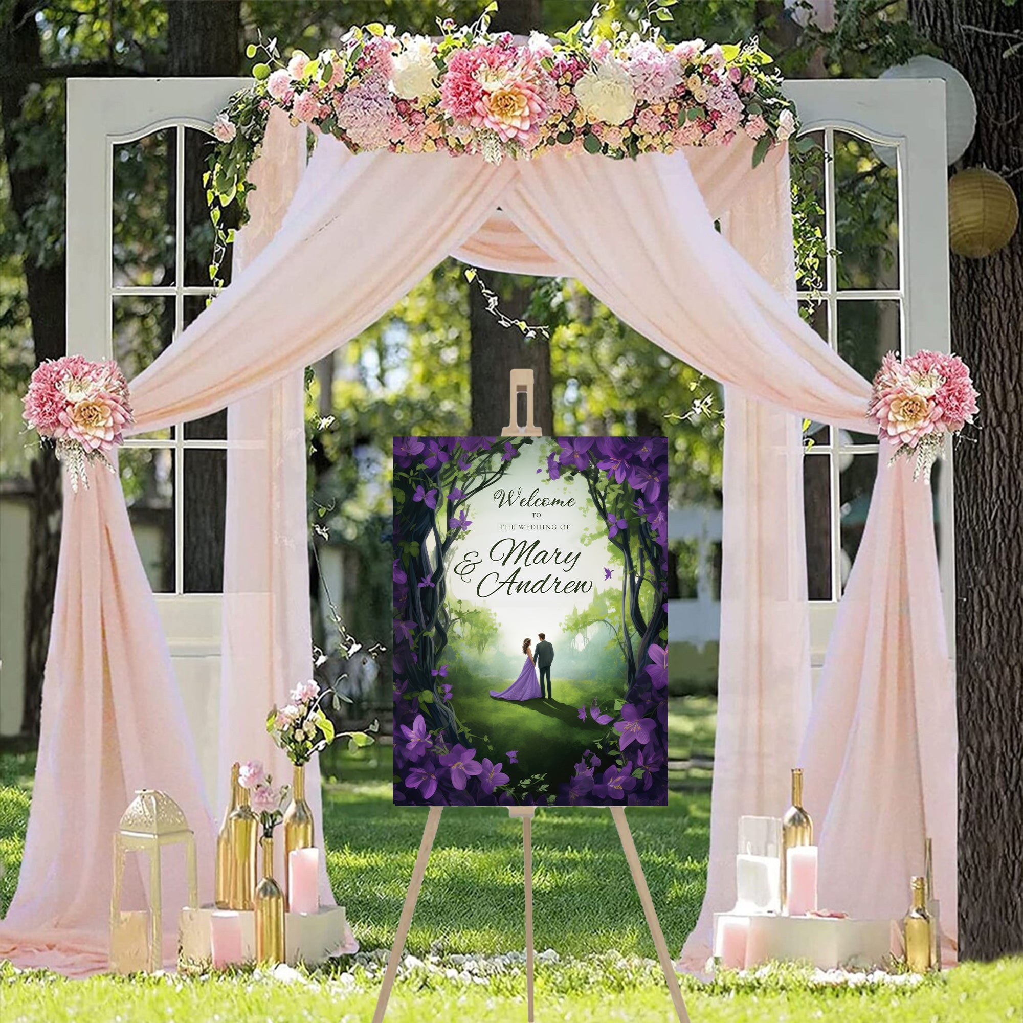 Wedding Welcome Sign Board for Decoration