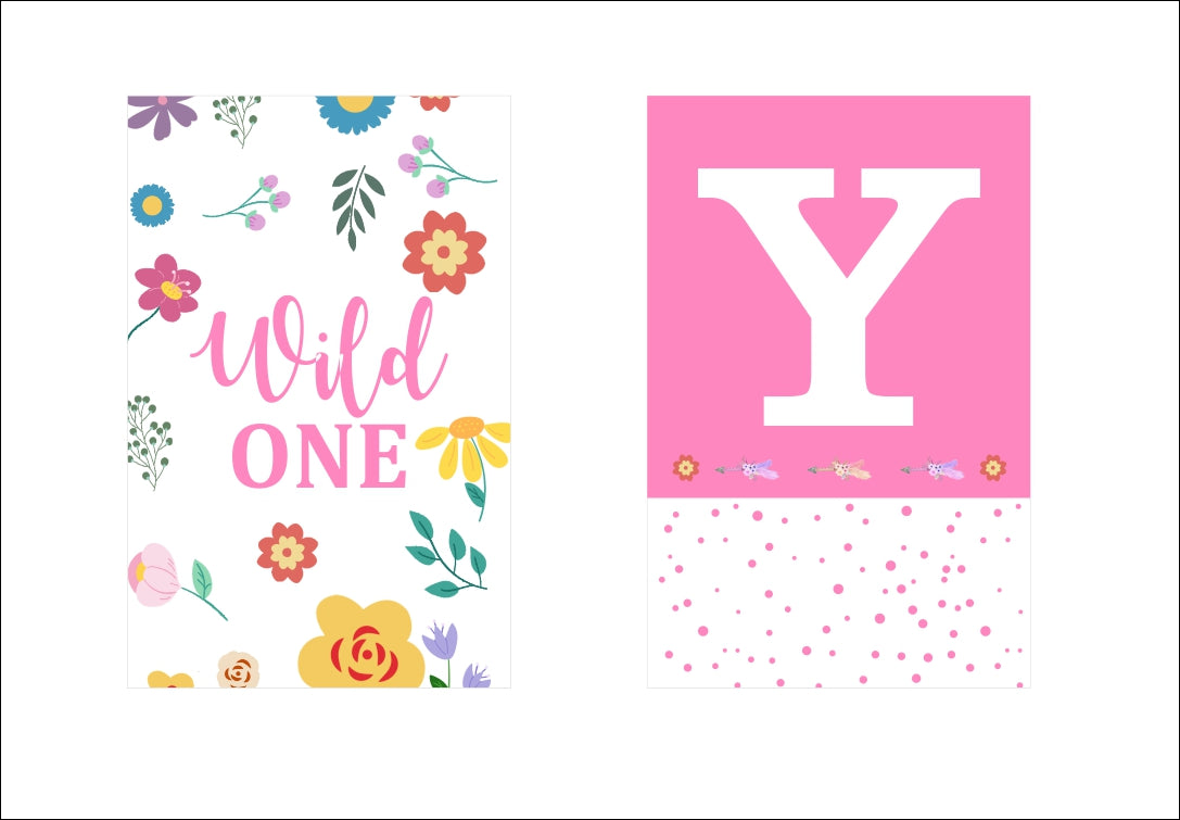 Wild One Theme Birthday Party Banner for Decoration