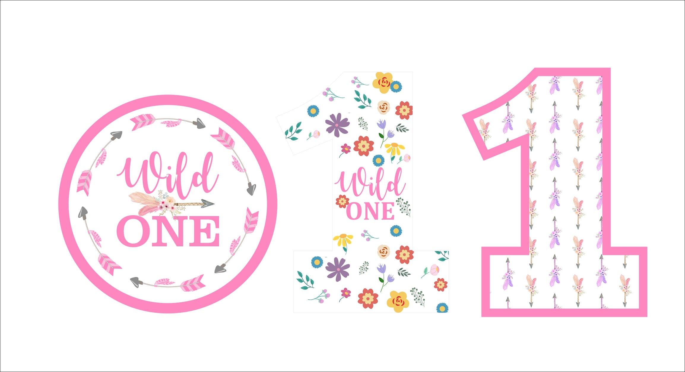 Wild One Theme Birthday Party Theme Hanging Set for Decoration