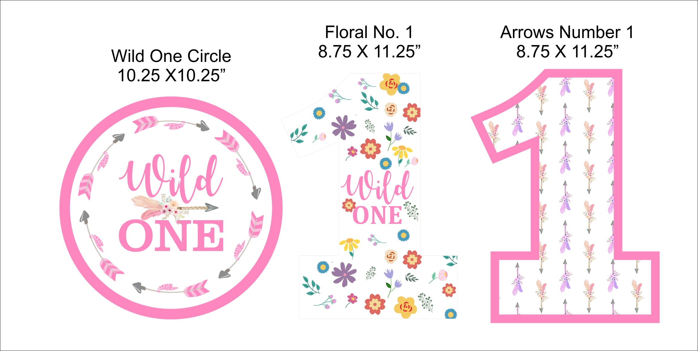 Wild One Theme Birthday Party Theme Hanging Set for Decoration