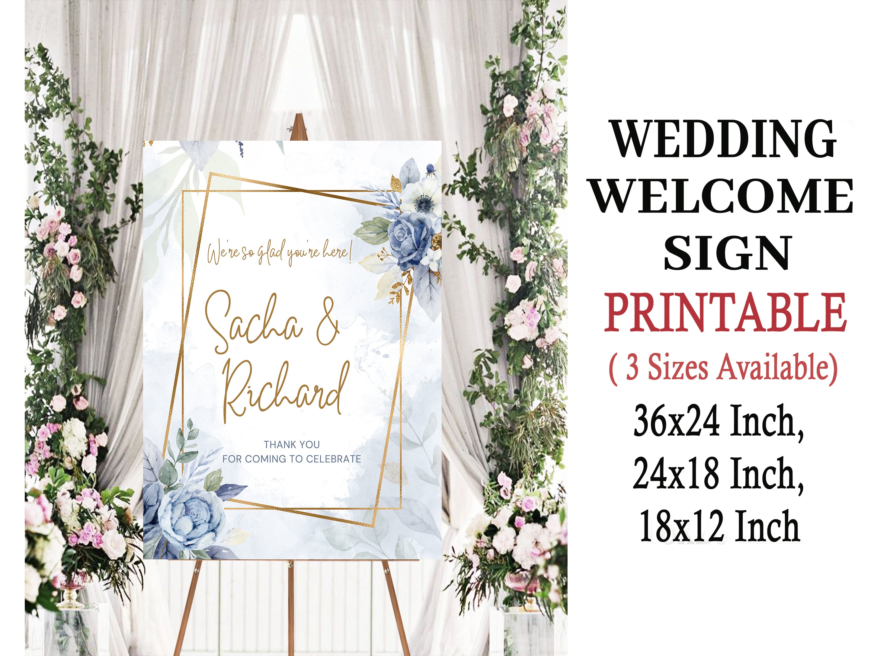 Wedding Welcome Sign Board for Decoration