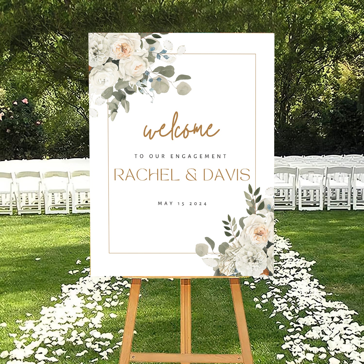 Engagement Party Welcome Board for Decoration
