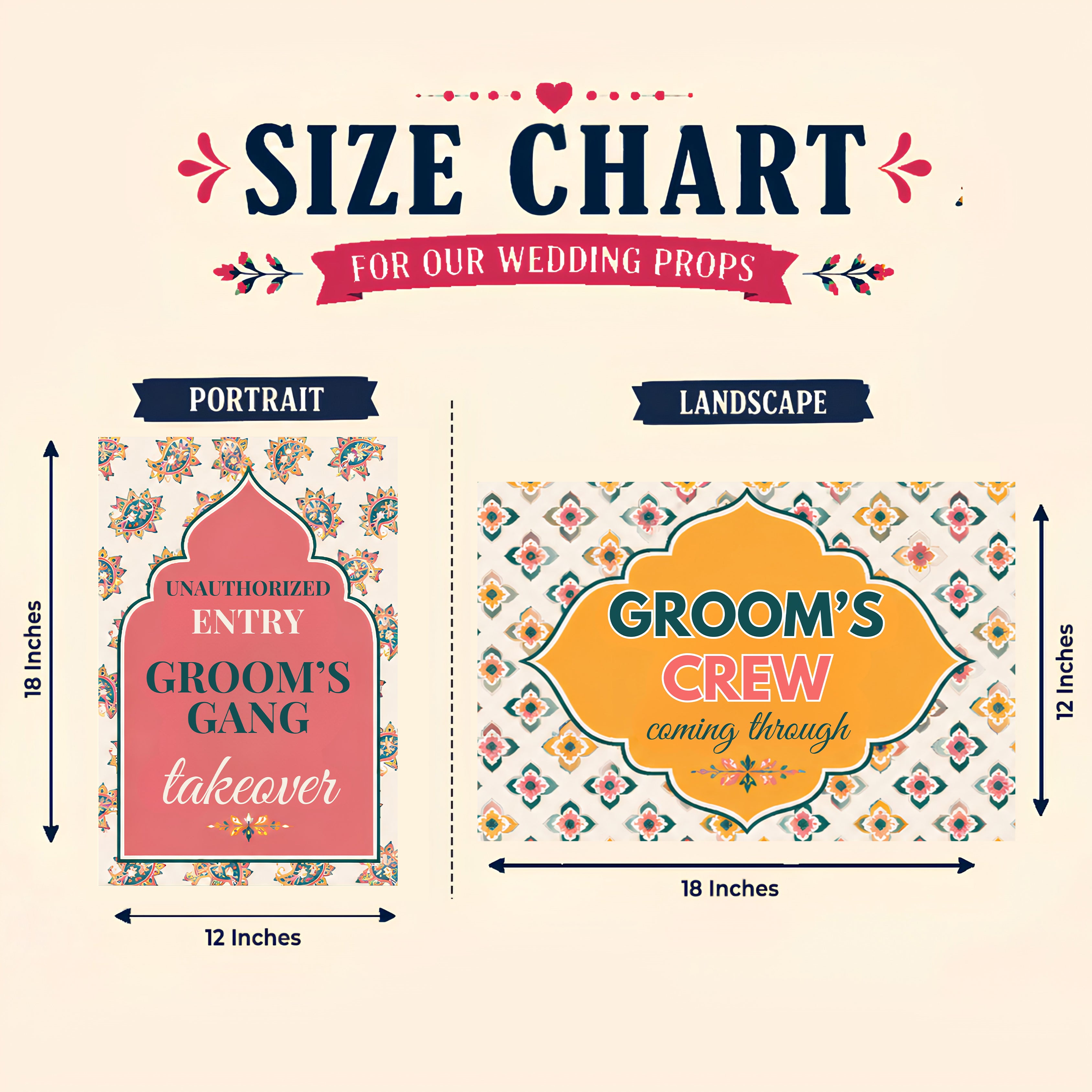 Team Groom Signs / Pujnabi Jaggo Crasher Wedding Sign