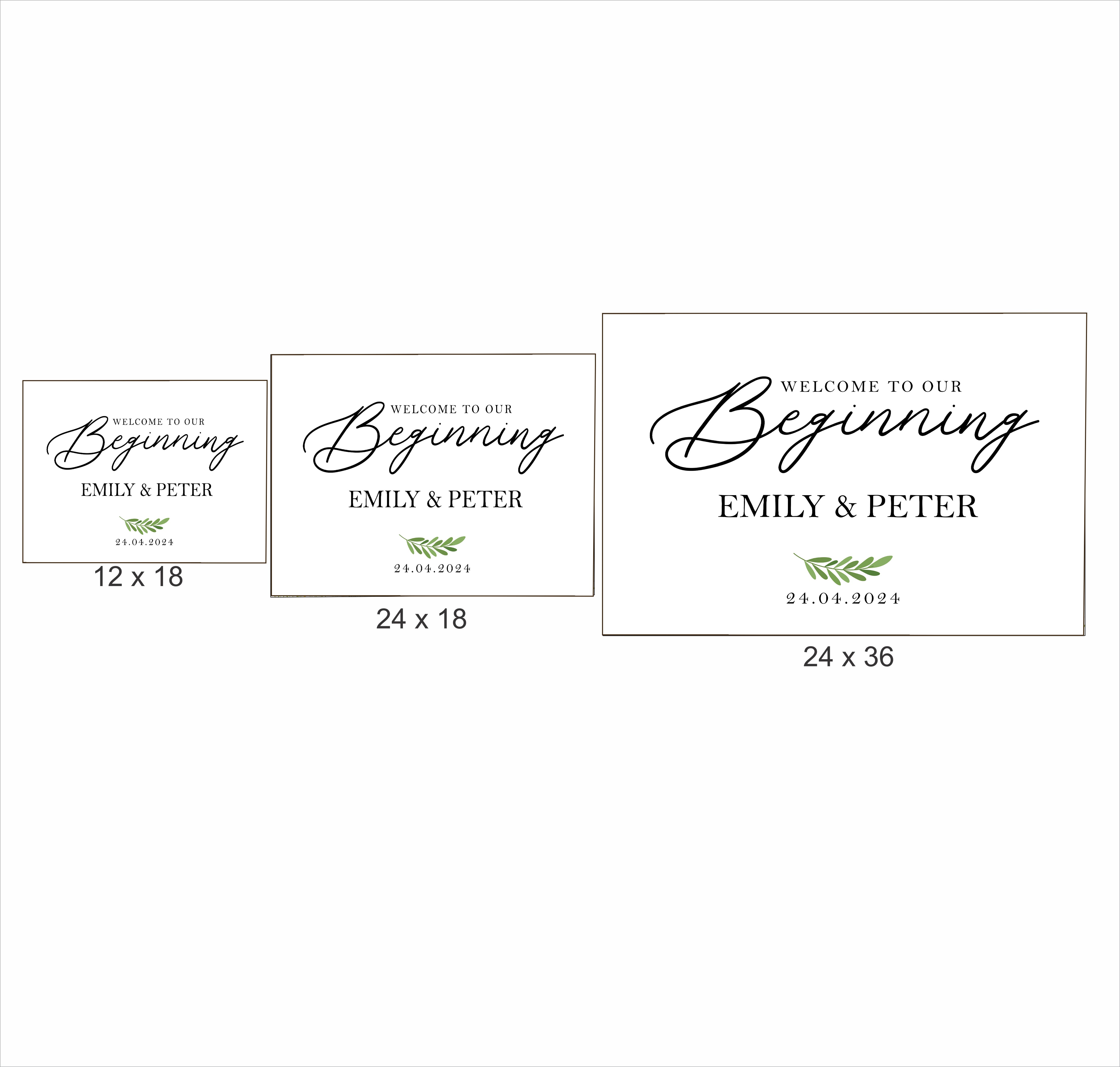 Wedding Welcome Sign Board for Decoration