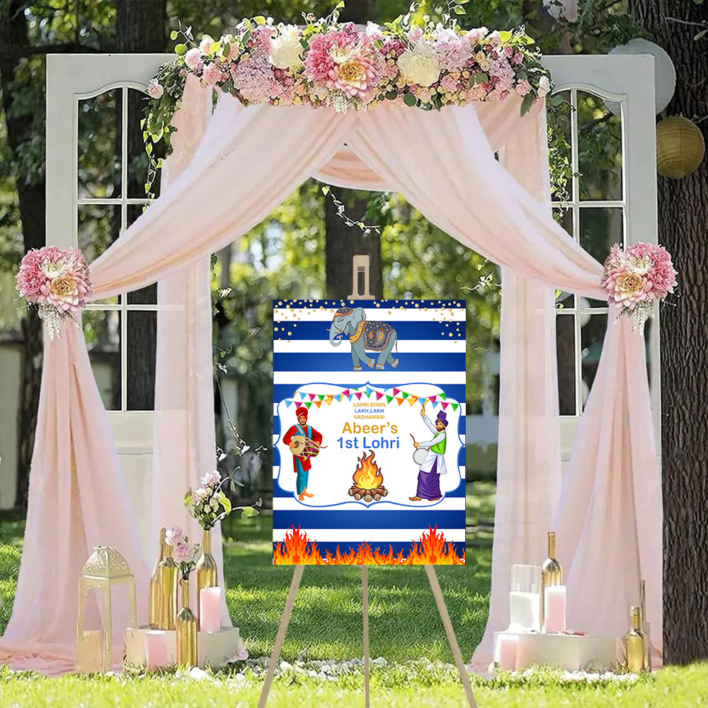Lohri Party personalized Yard Sign/Welcome Board