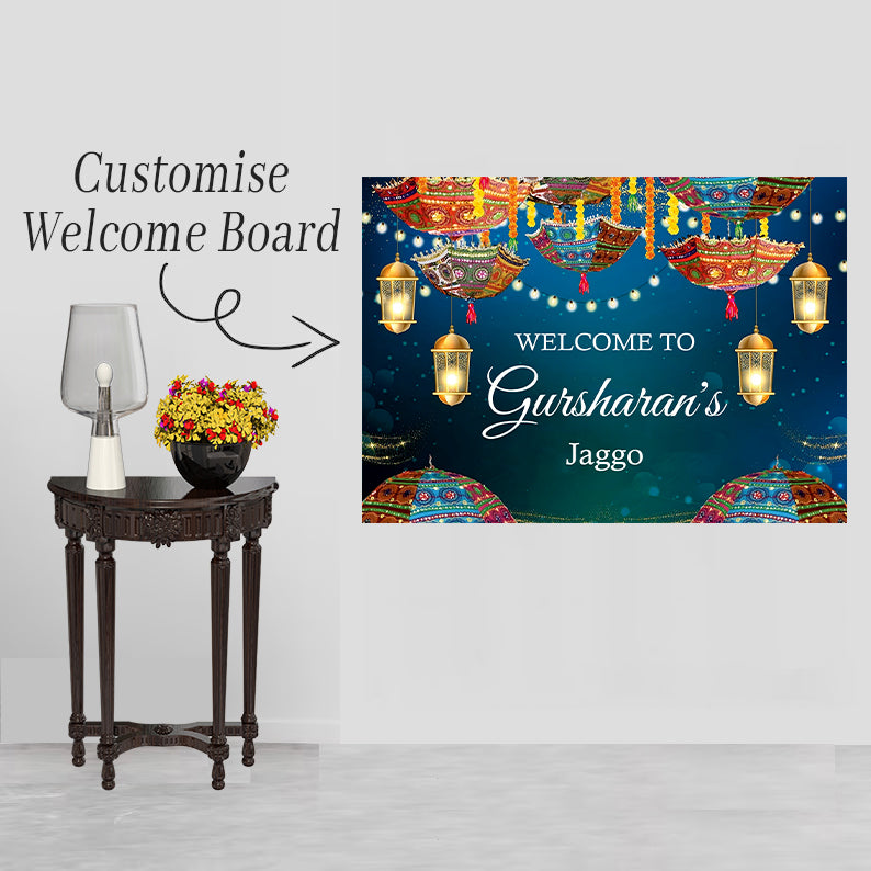 Mehndi Ceremony Signage or Welcome Board for Decoration