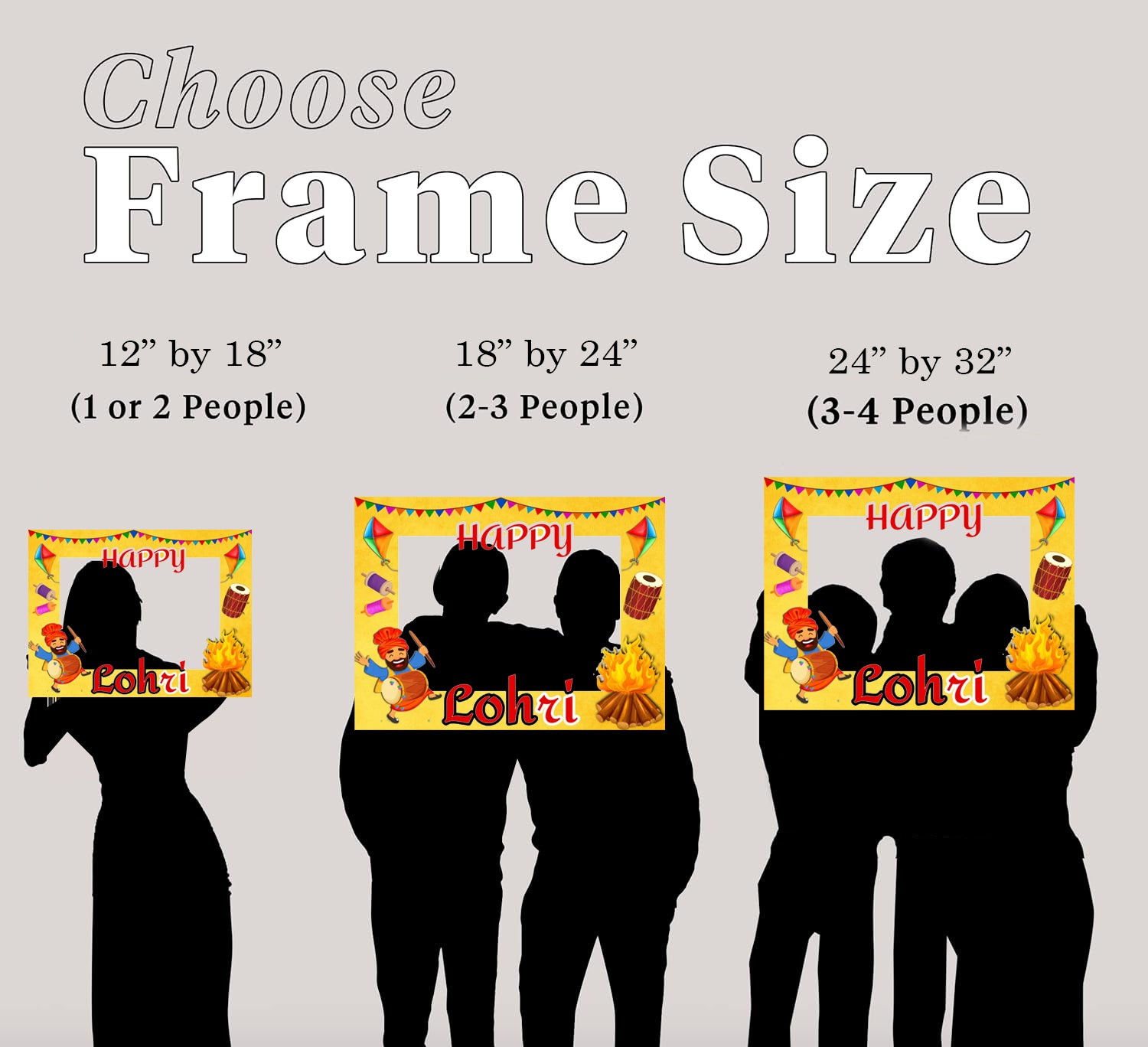 Lohri Selfie Photo Booth Picture Frame