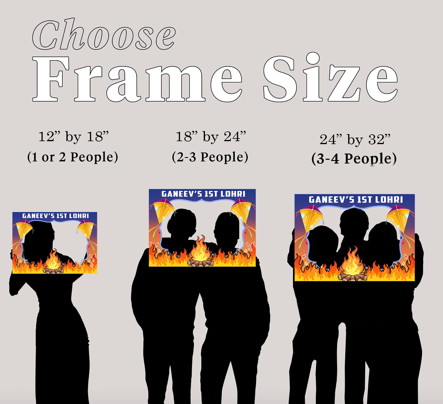 Lohri Selfie Photo Booth Picture Frame