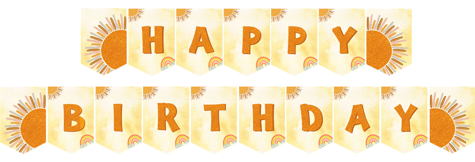First Trip Around The Sun Theme Birthday Party Banner for Decoration