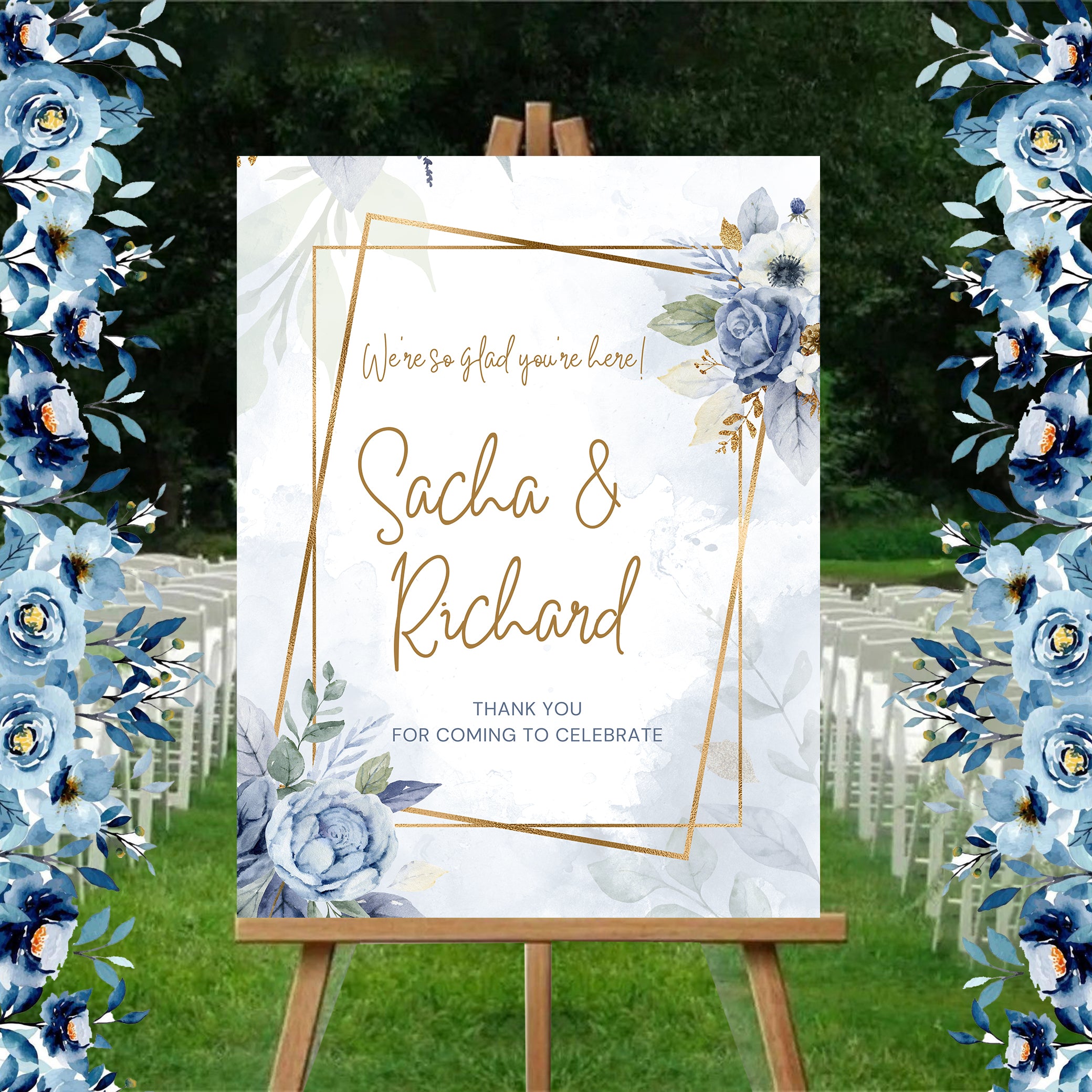 Wedding Welcome Sign Board for Decoration