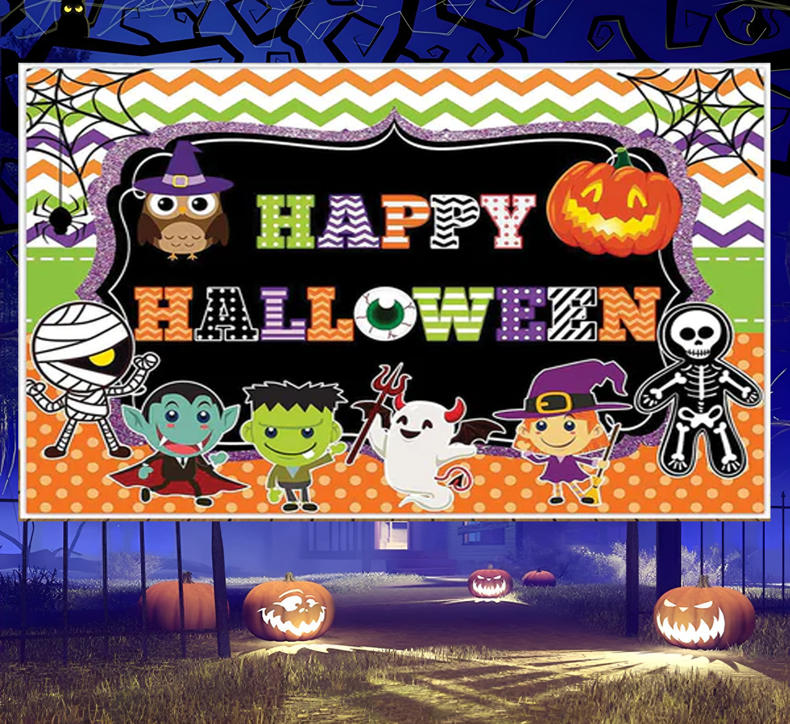 Halloween Party Decoration Backdrop