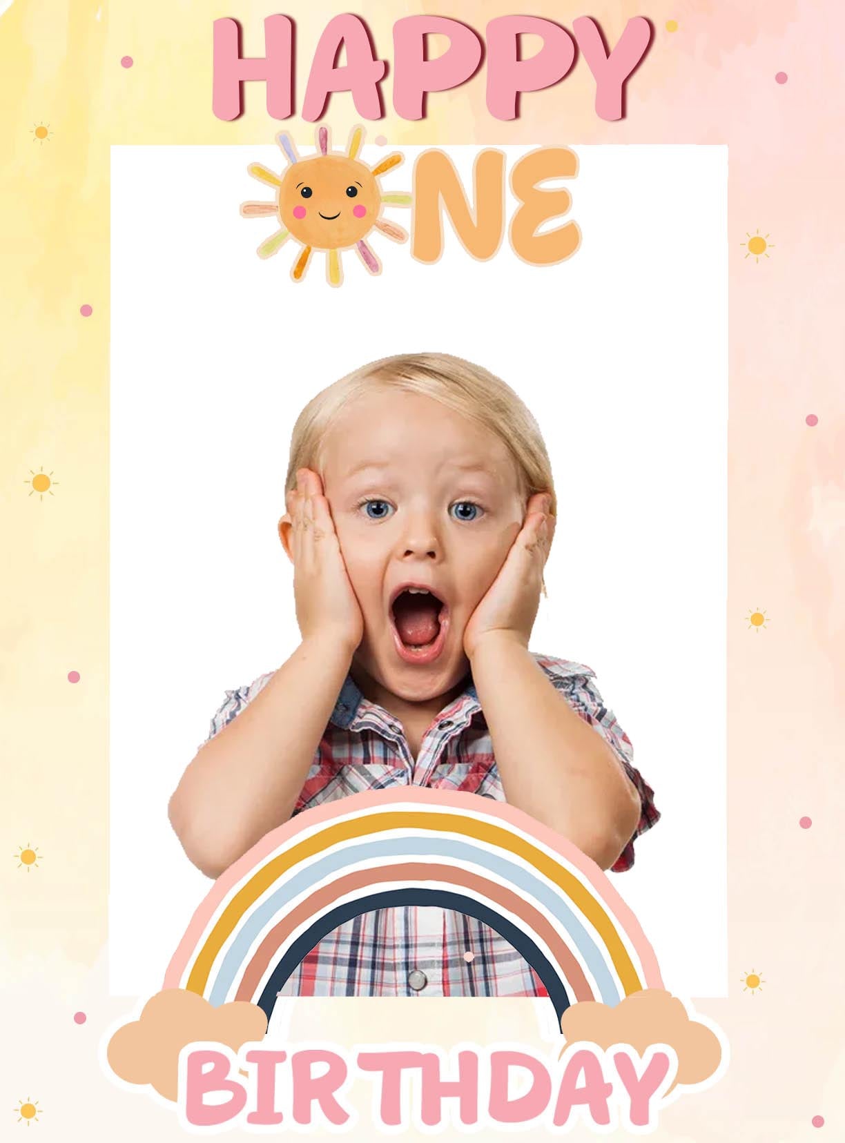 First Trip Around The Sun Birthday Party Selfie Photo Booth Frame