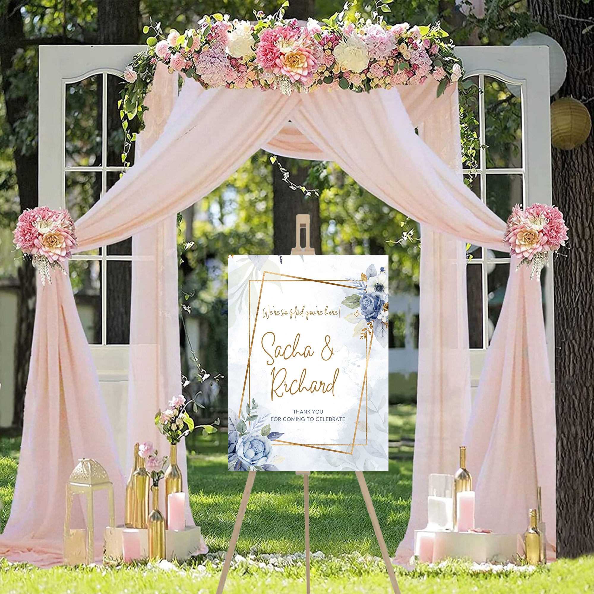 Wedding Welcome Sign Board for Decoration