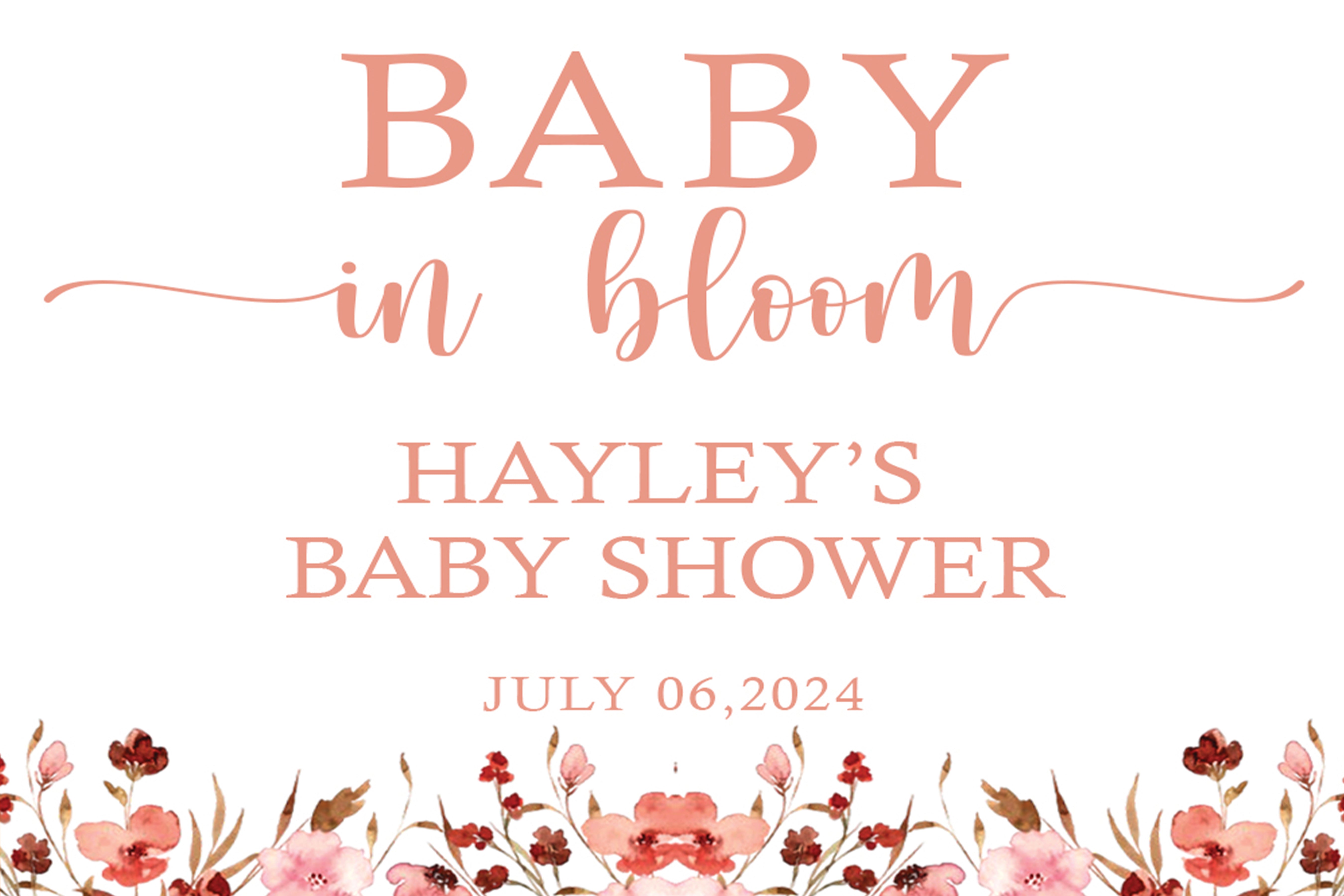 Baby In Bloom Theme Baby Shower Table Mats for Decoration