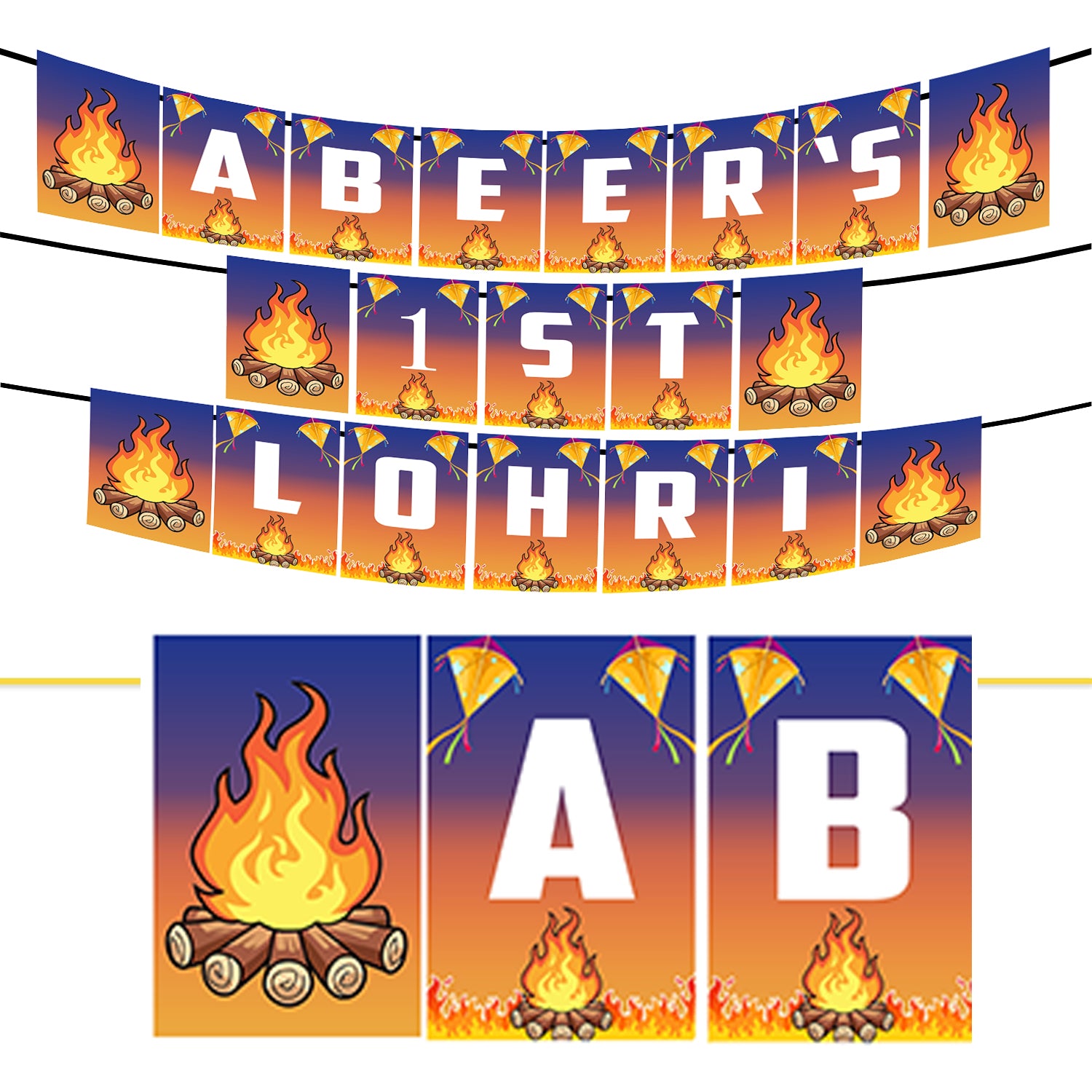 Lohri Party Banner for Decoration