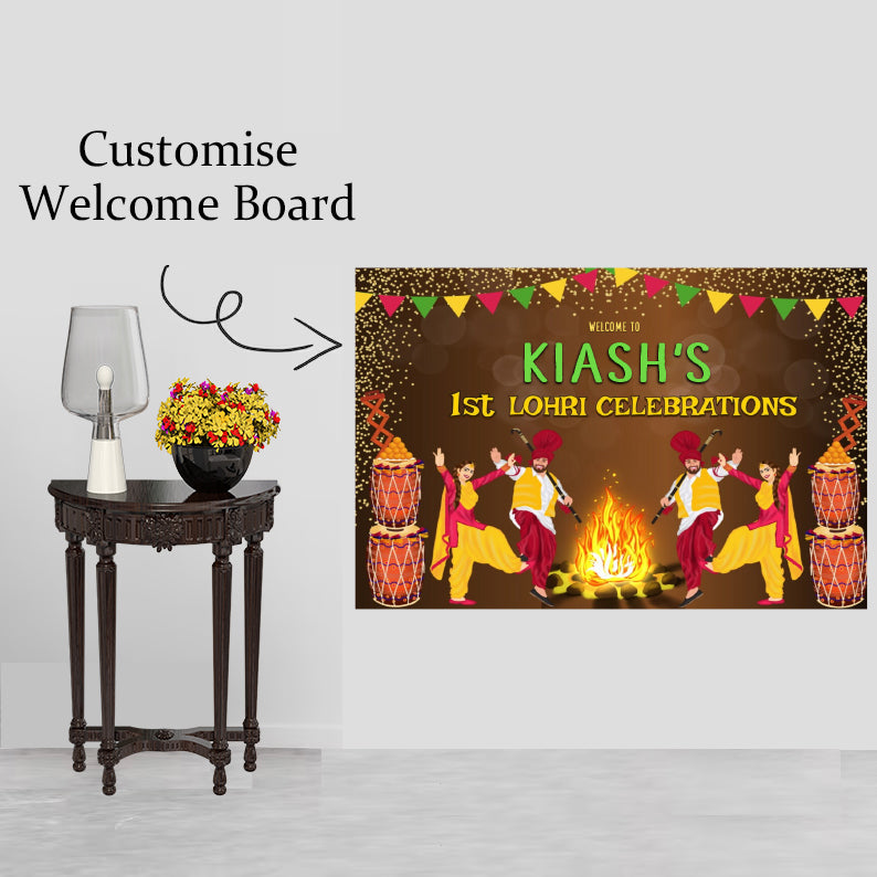 Lohri Party personalized Yard Sign/Welcome Board