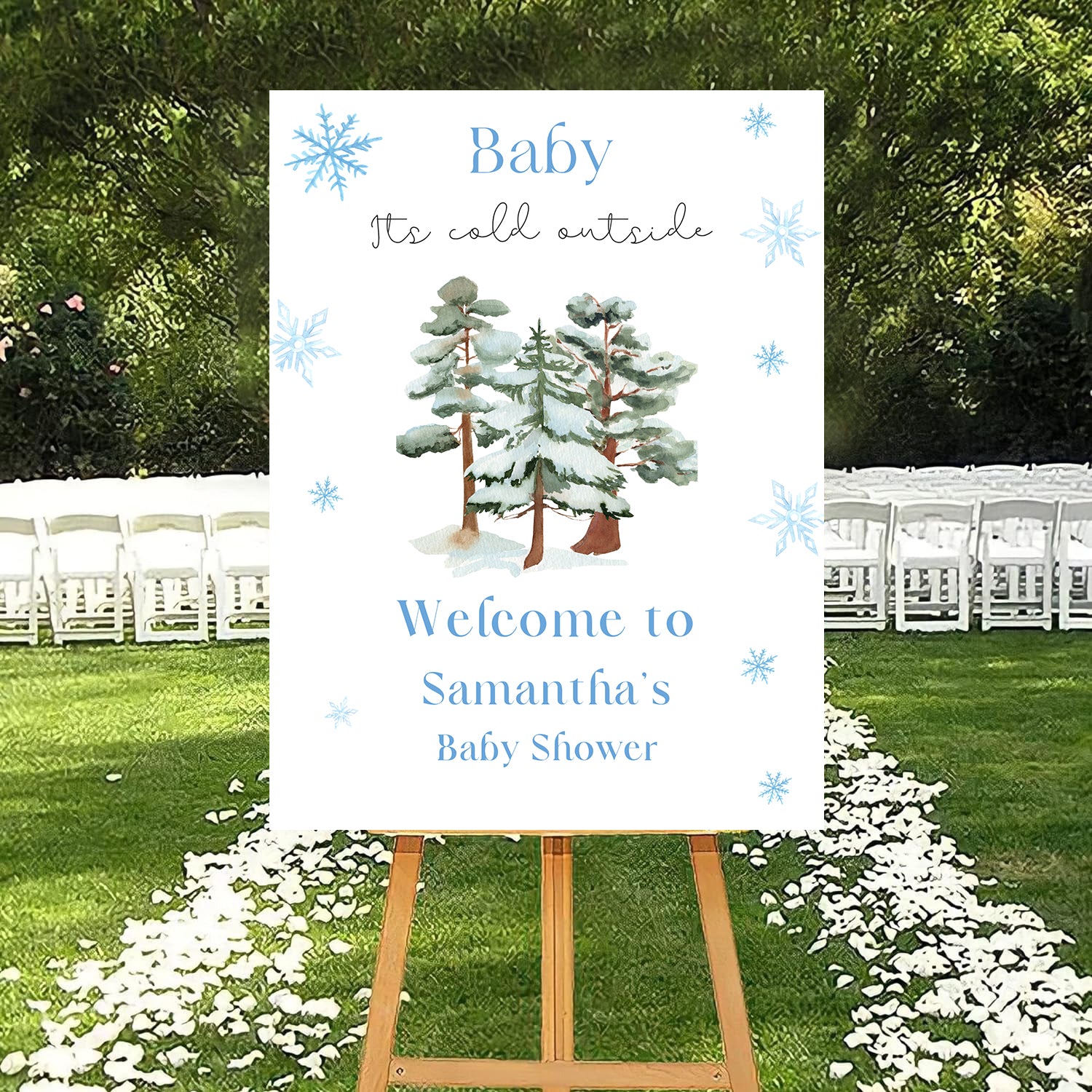 Baby Shower Welcome Board Sign for Decoration