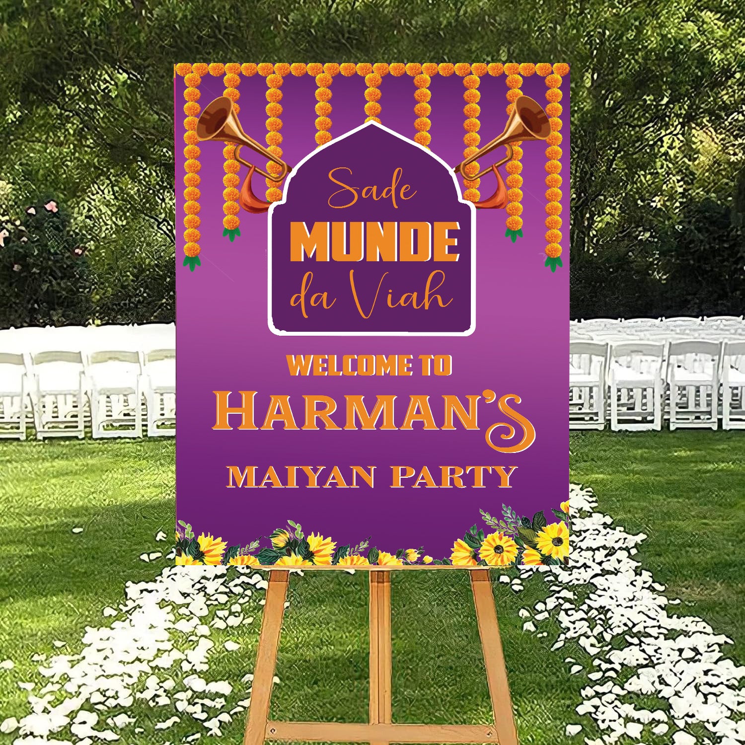 Maiyan Ceremony Welcome Board for Decoration