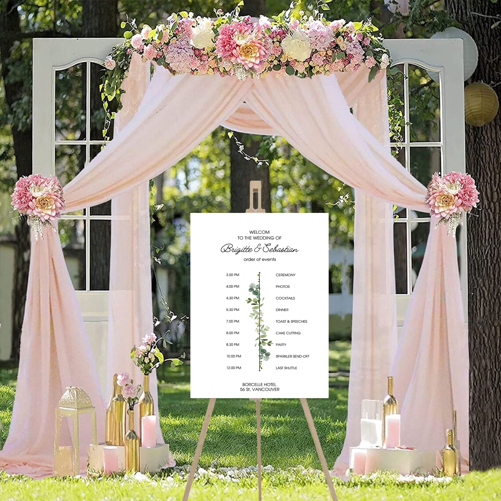 Wedding Ceremony Timeline Board