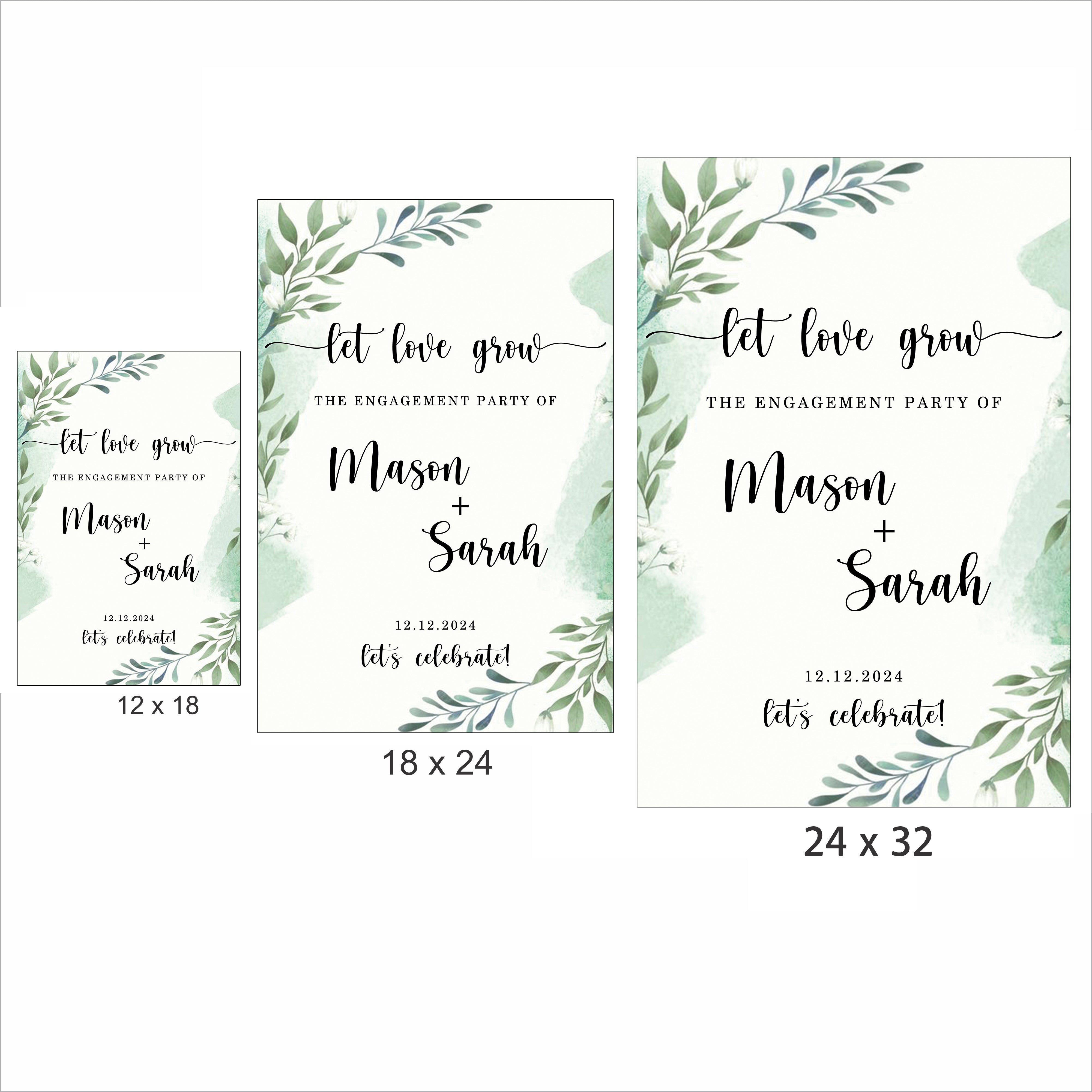 Engagement Party Welcome Board for Decoration