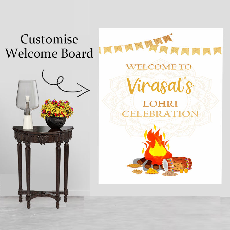 Lohri Party Personalized Yard Sign/Welcome Board
