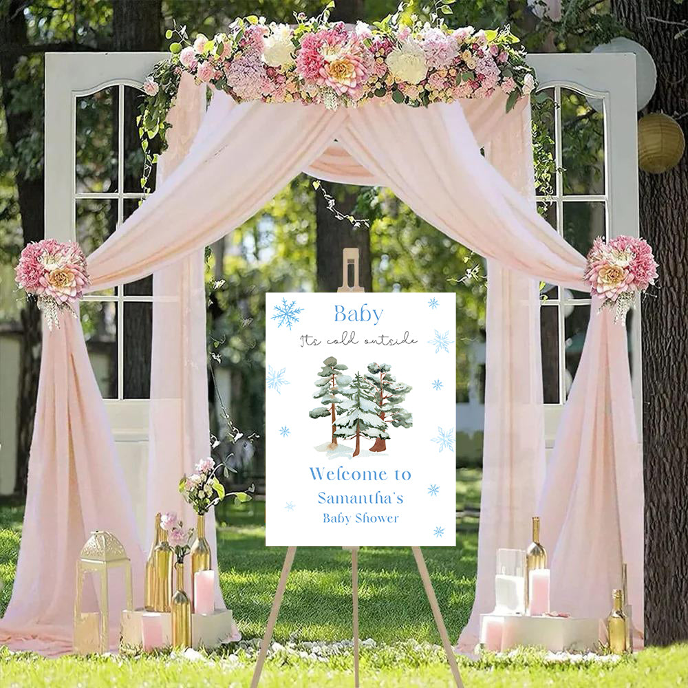 Baby Shower Welcome Board Sign for Decoration