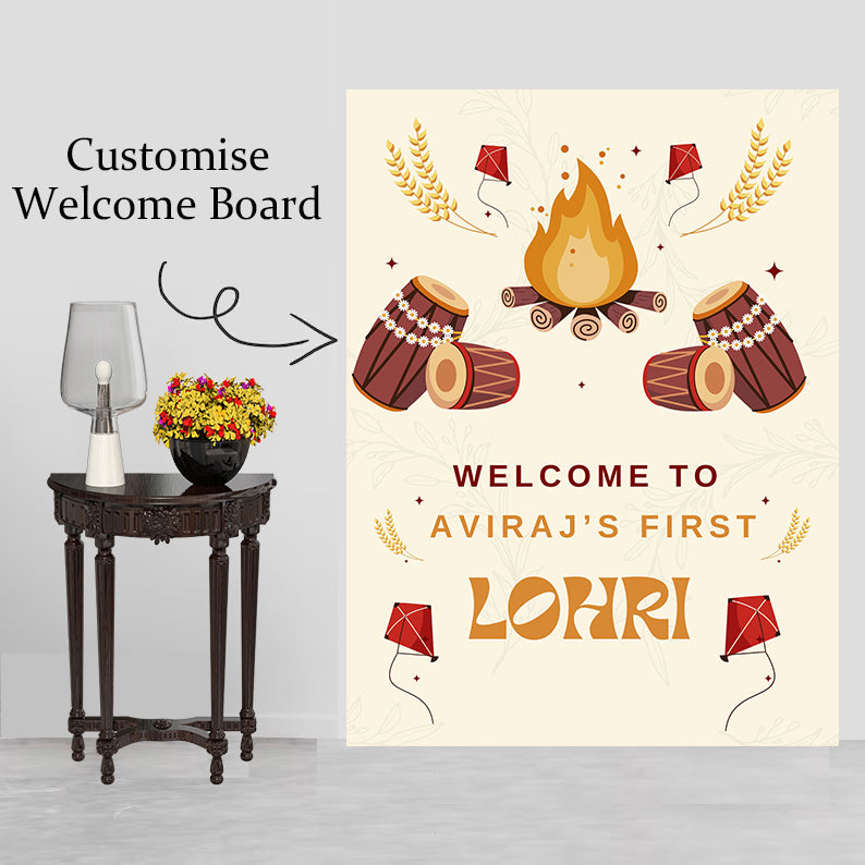 Lohri Party Personalized Yard Sign/Welcome Board
