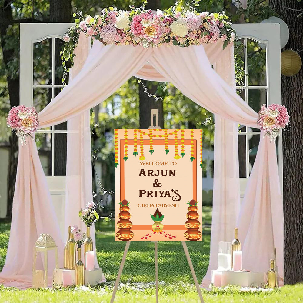 Housewarming Welcome Sign Board for Decoration
