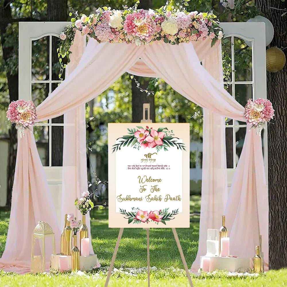 Sukhmani Sahib Path Welcome Sign Board for Decoration