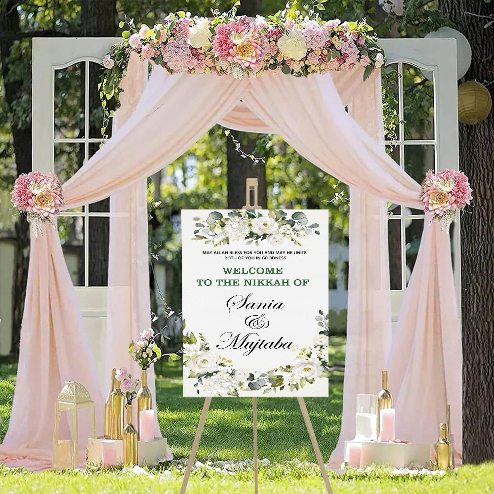 Islamic Wedding Sign/Nikkah Ceremony Board for Decoration