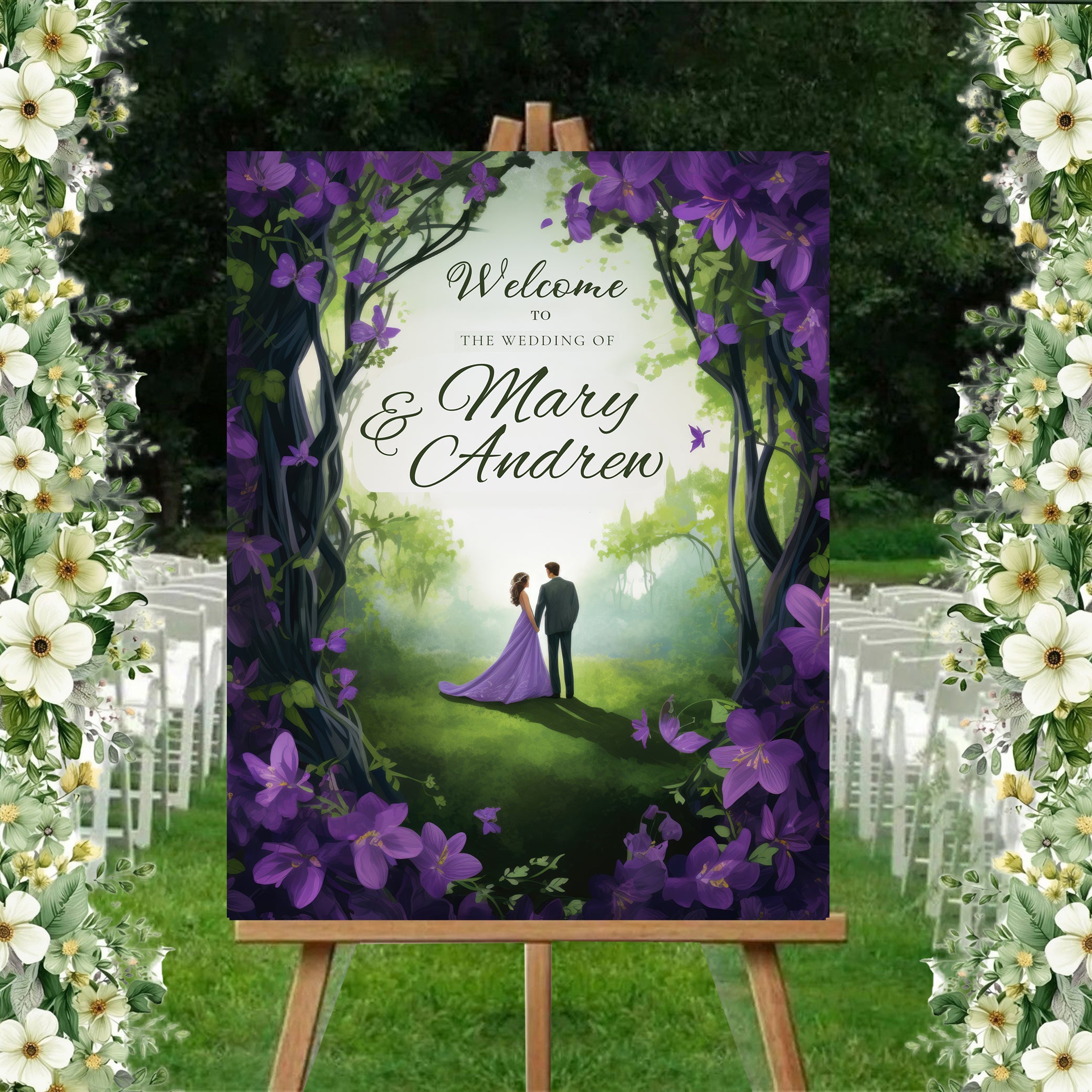 Wedding Welcome Sign Board for Decoration